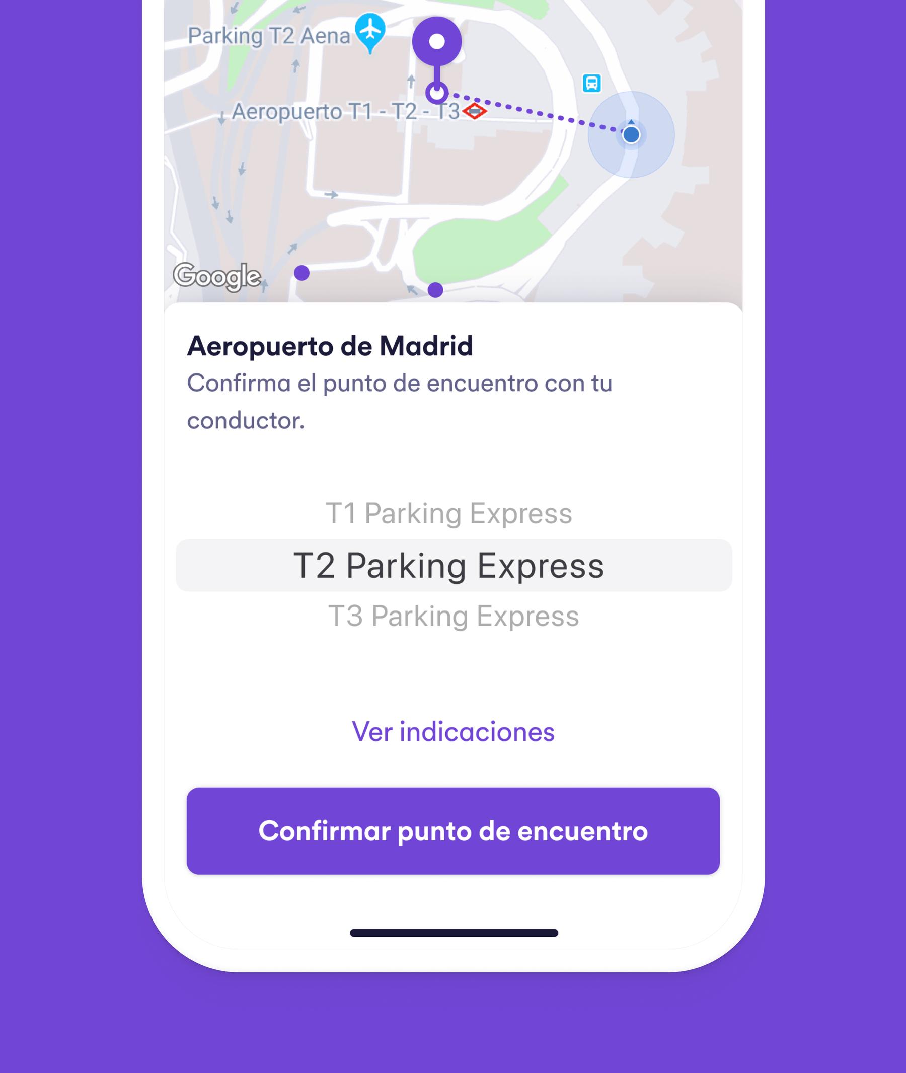 Selecting a pickup point